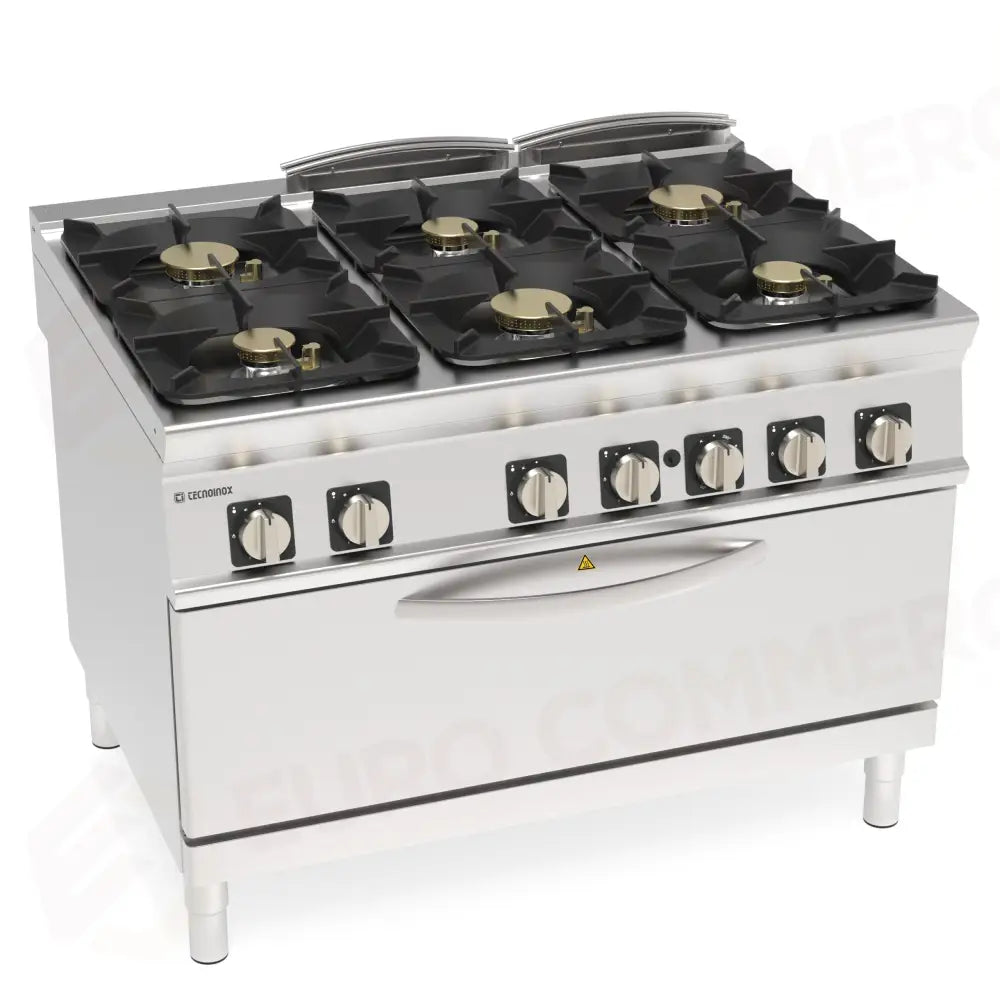 CUCINA GAS 6F.FORNO GAS FULLSIZE ERM. - 313290 - TECNOINOX