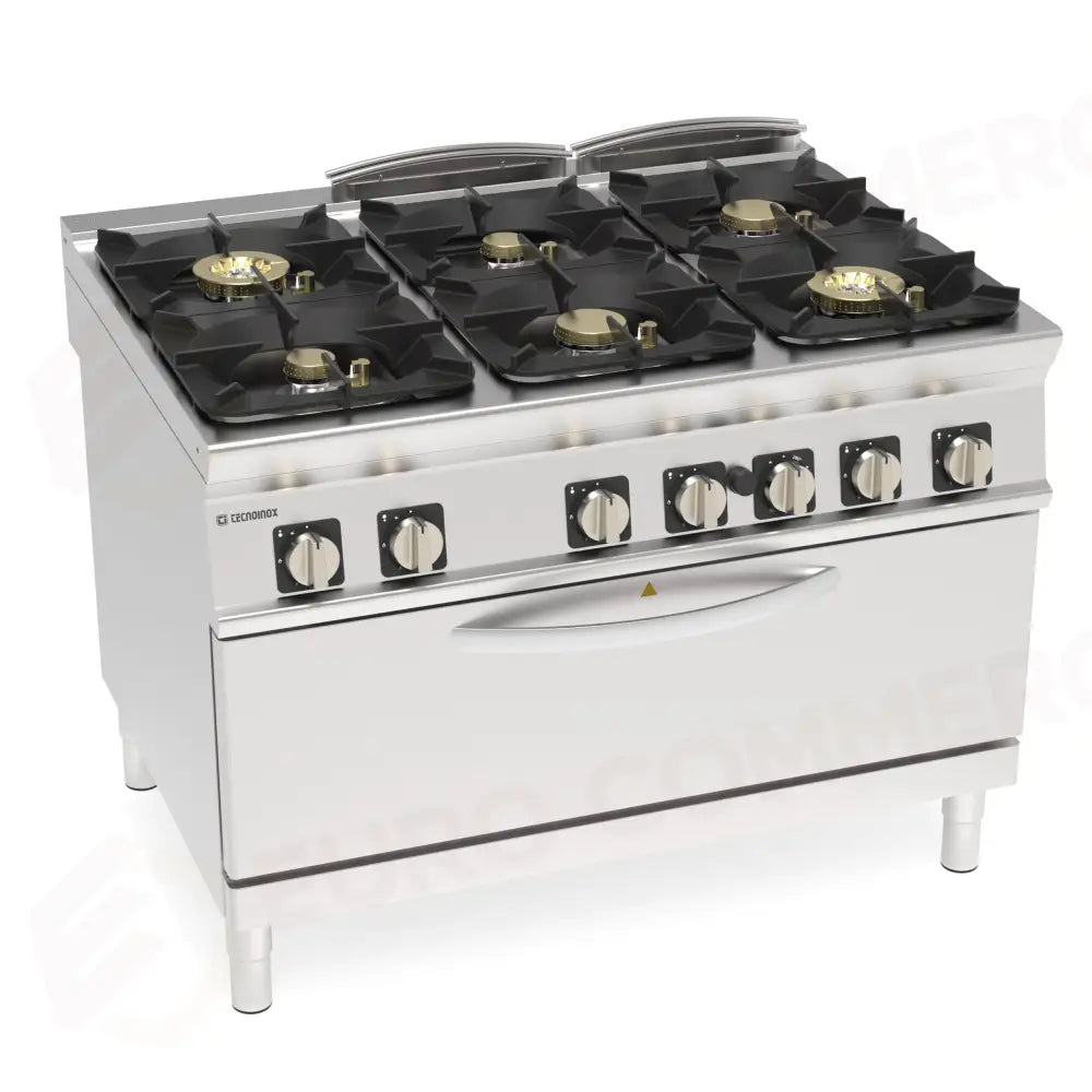 CUCINA GAS 6F.FORNO GAS FULLSIZE ERM. - 313291 - TECNOINOX