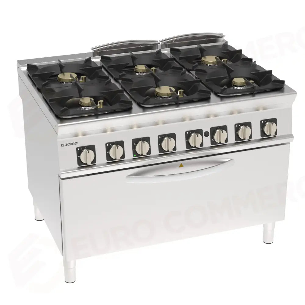 CUCINA GAS 6F.FORNO GAS/GRILL FULLS.ERM. - 313293 - TECNOINOX
