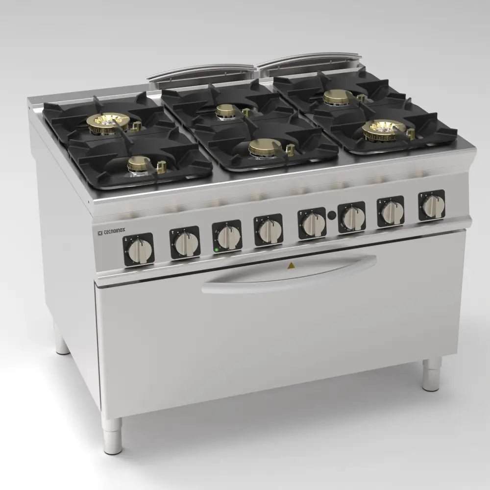 CUCINA GAS 6F.FORNO GAS/GRILL FULLS.ERM. - 313294 - TECNOINOX