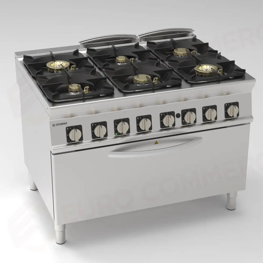 CUCINA GAS 6F.FORNO GAS/GRILL FULLS.ERM. - 313294 - TECNOINOX