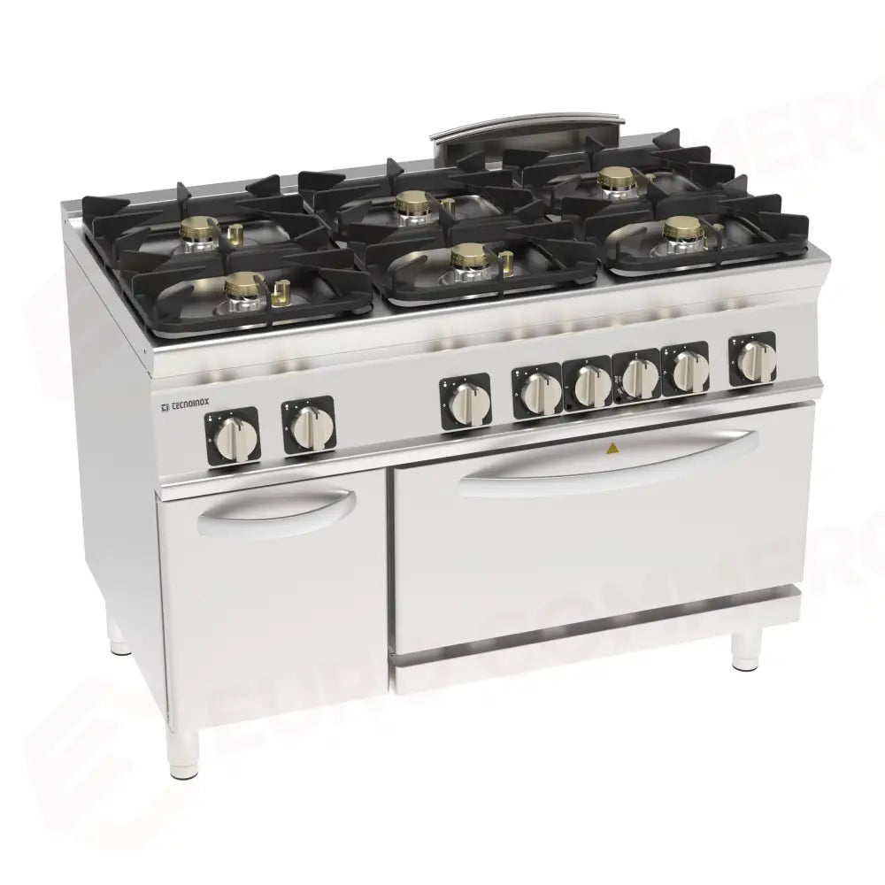 CUCINA GAS 6FUOCHI ERM. FORNO EL.GN2/1 - 713212 - TECNOINOX