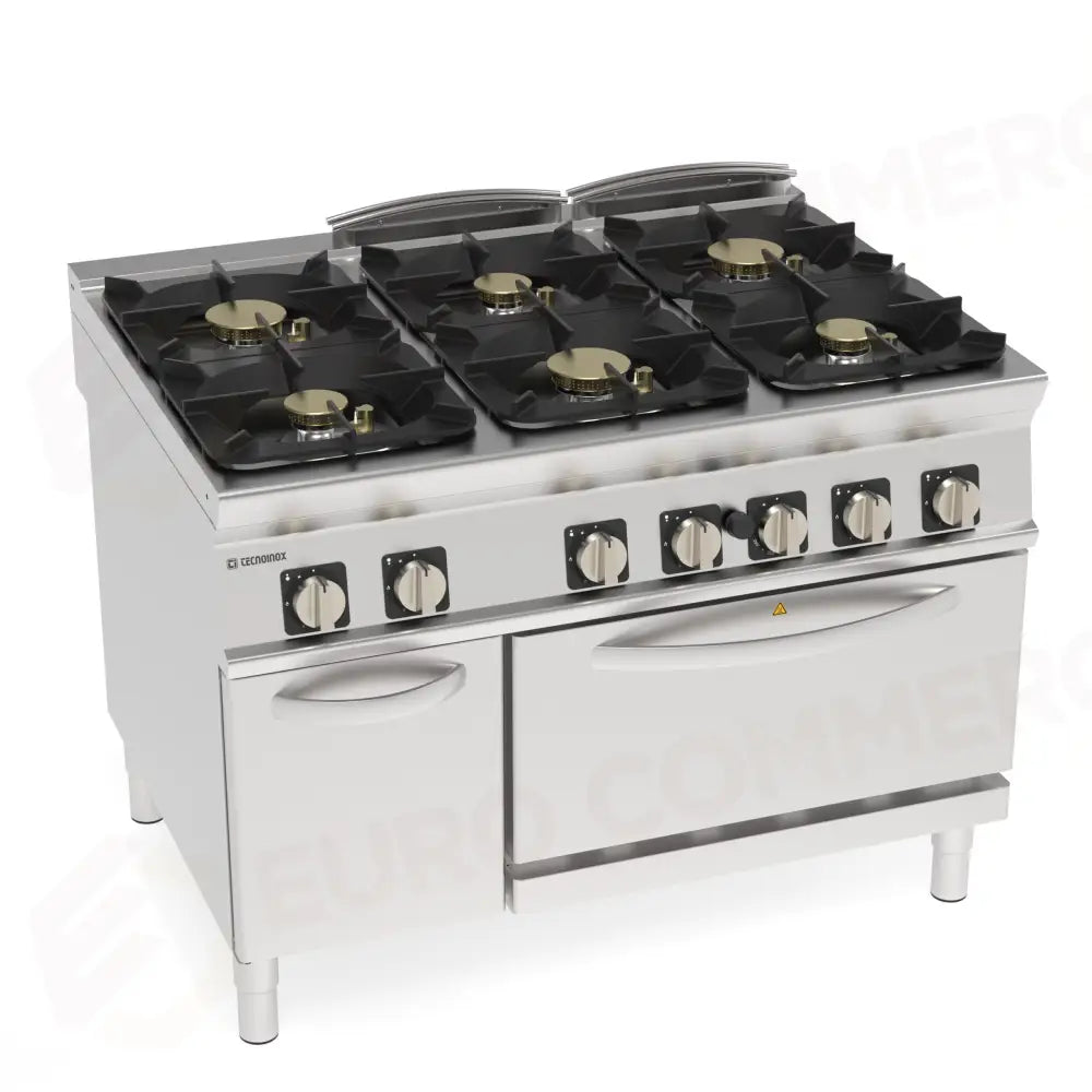 CUCINA GAS 6FUOCHI FORNO GAS GN2/1 ERM. - 313286 - TECNOINOX