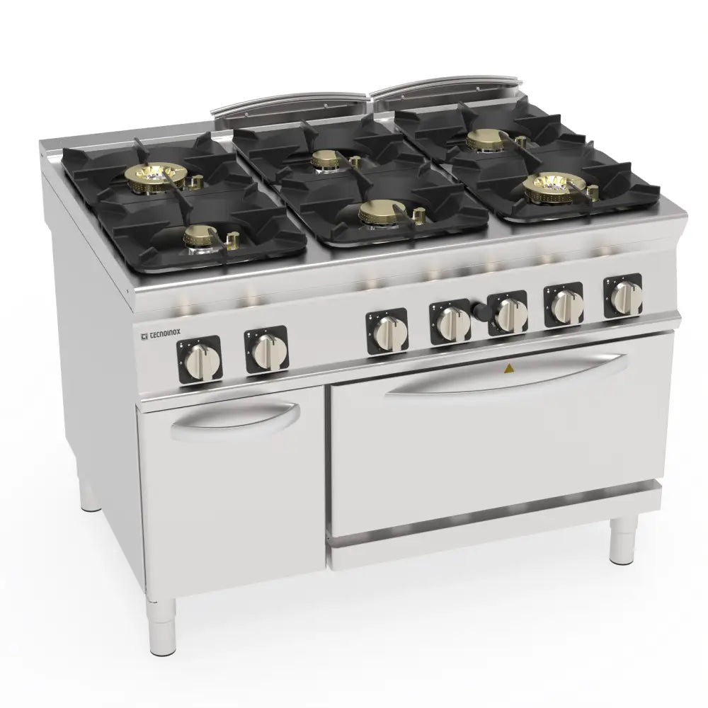 CUCINA GAS 6FUOCHI FORNO GAS GN2/1 ERM. - 313287 - TECNOINOX