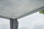 DAYBED IN ALLUMINIO - CUSCINI IN PVC GRIGIO CHIARO - BIANCO