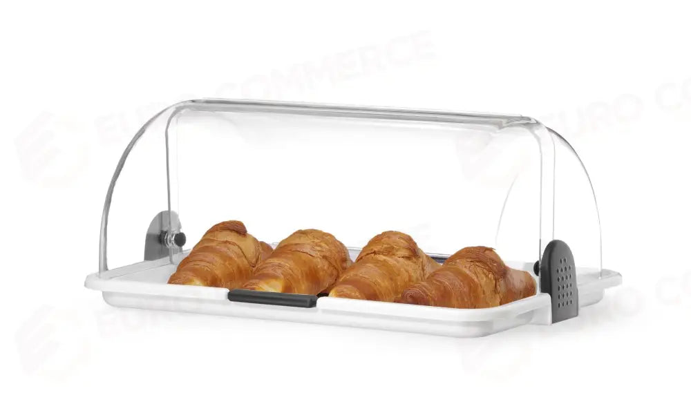 DISPLAY CON COPERCHIO A RULLO HENDI BIANCO 380X260X(H)355MM RETTANGOLARE - 871768
