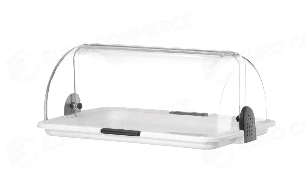 DISPLAY CON COPERCHIO A RULLO HENDI NERO 380X260X(H)355MM RETTANGOLARE - 871614