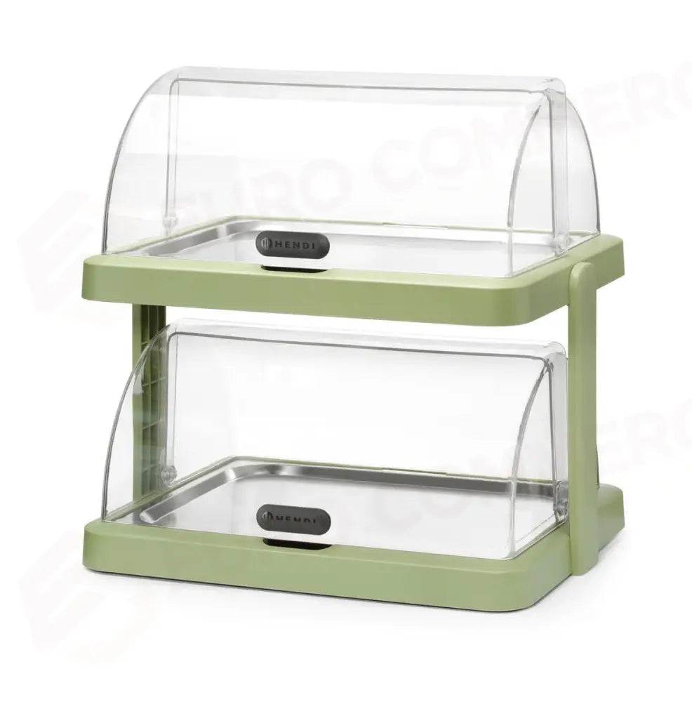 DISPLAY DI RAFFREDDAMENTO DOPPIO ROLL-TOP DUO UNIQ DESIGNED BY ROBERT BRONWASSER VERDE 480 - HENDI