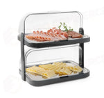 DISPLAY DI RAFFREDDAMENTO ROLL-TOP DOPPIO HENDI GRIGIO SCURO 440X320X(H)440MM - 871881