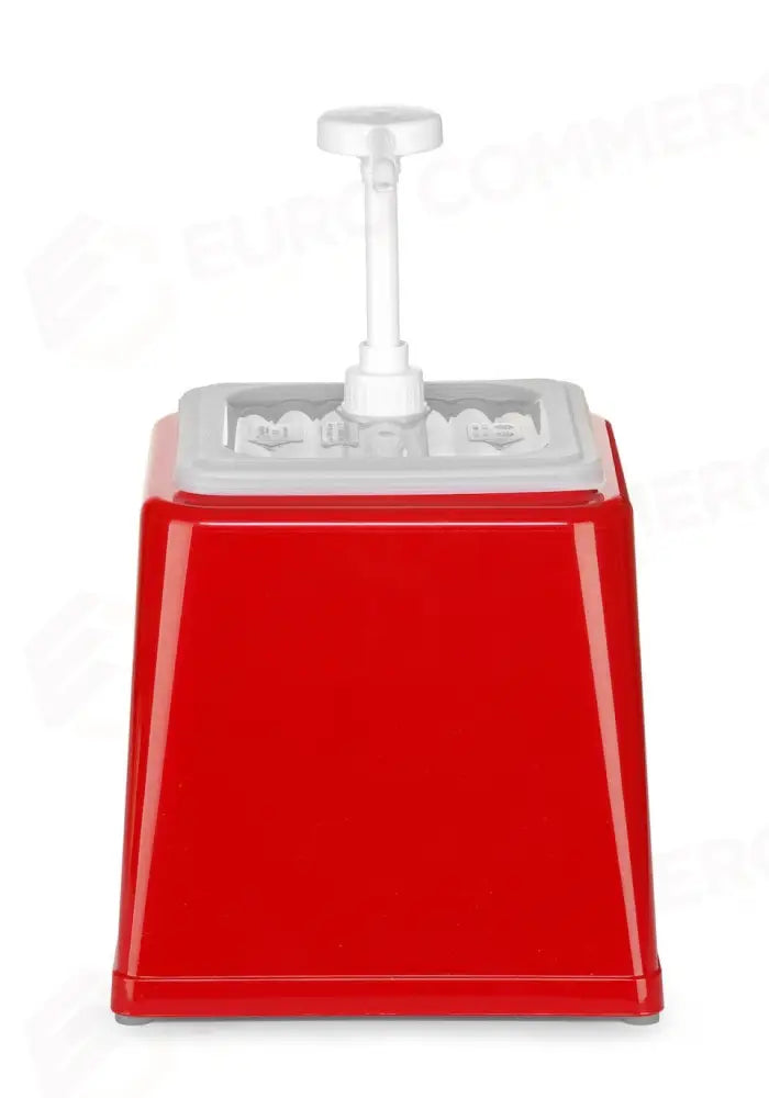 DOSATORE PER SALSE CON POMPA 2,5L ROSSO 230X210X(H)327MM - HENDI