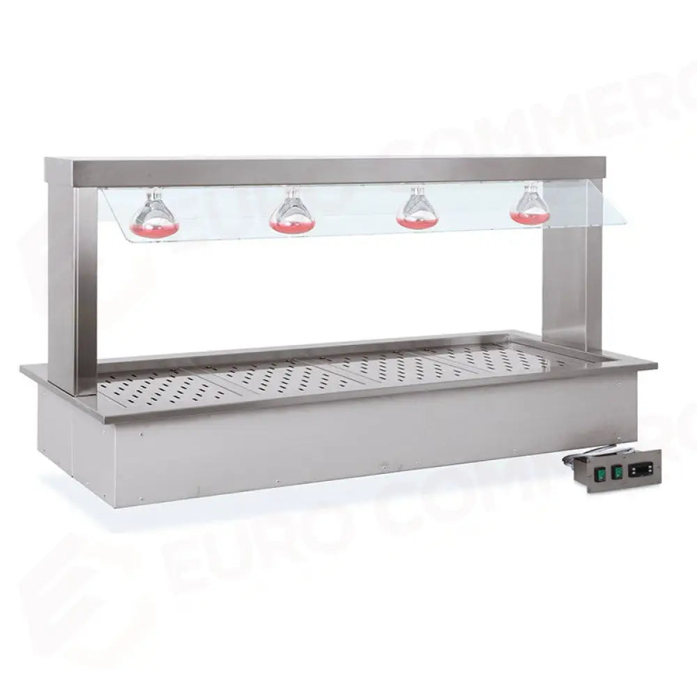 DROP-IN CALDO GN 4/1 - PARAFIATO FISSO - LAMPADE A INFRAROSSI - 6990.4L - METALCARRELLI - CARRELLI