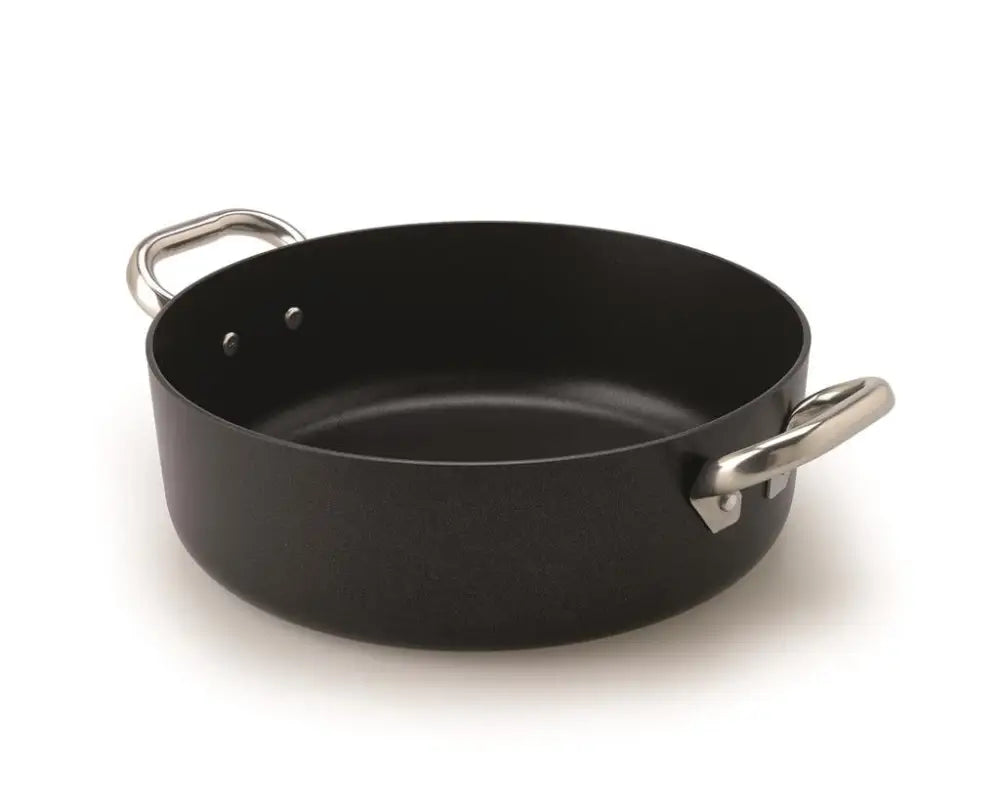 CASSERUOLA BASSA 2 MANICI 20 CM AL BLACK - 3 MM ALSA106SS AGNELLI - 0071541 - MEDRI