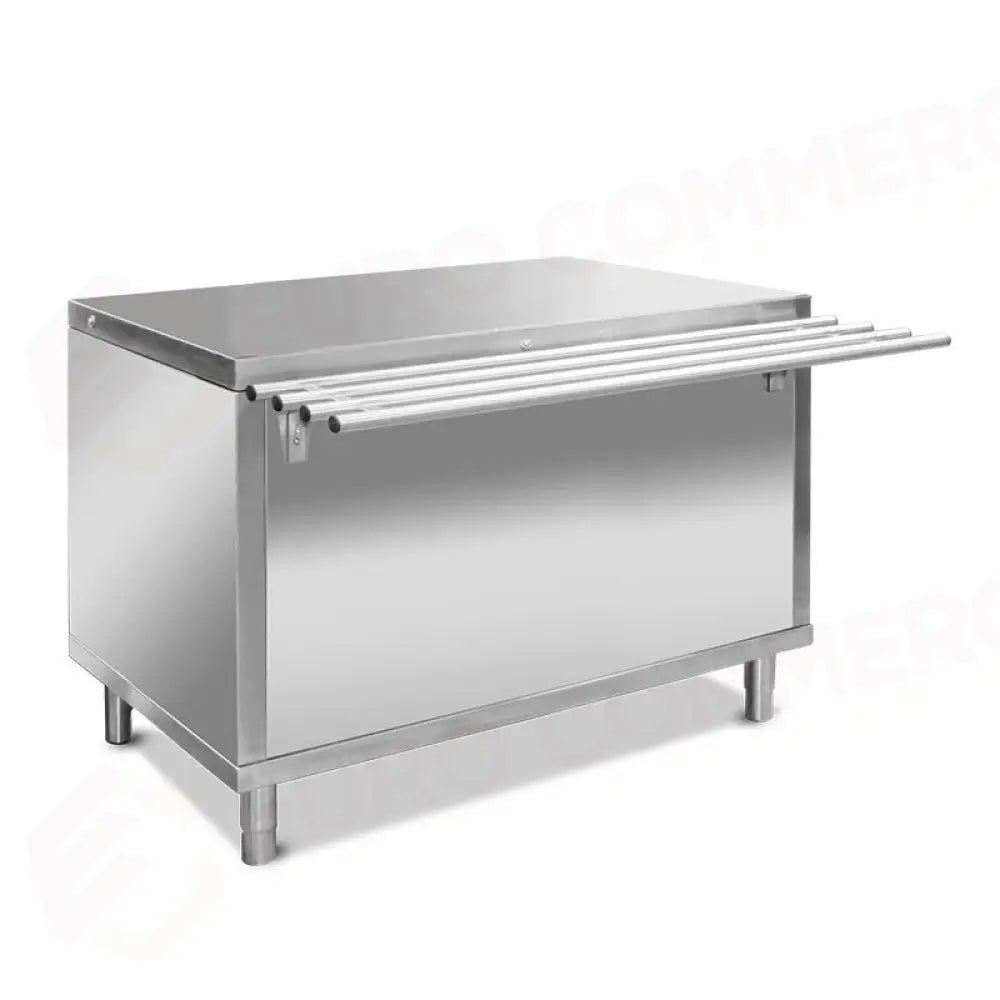 ELEMENTO NEUTRO 3 X GN 1/1 CON BANCALINA SCORRIVASSOI E RIPIANO SUPERIORE LISCIO SU PIEDI - 6703N-P - METALCARRELLI