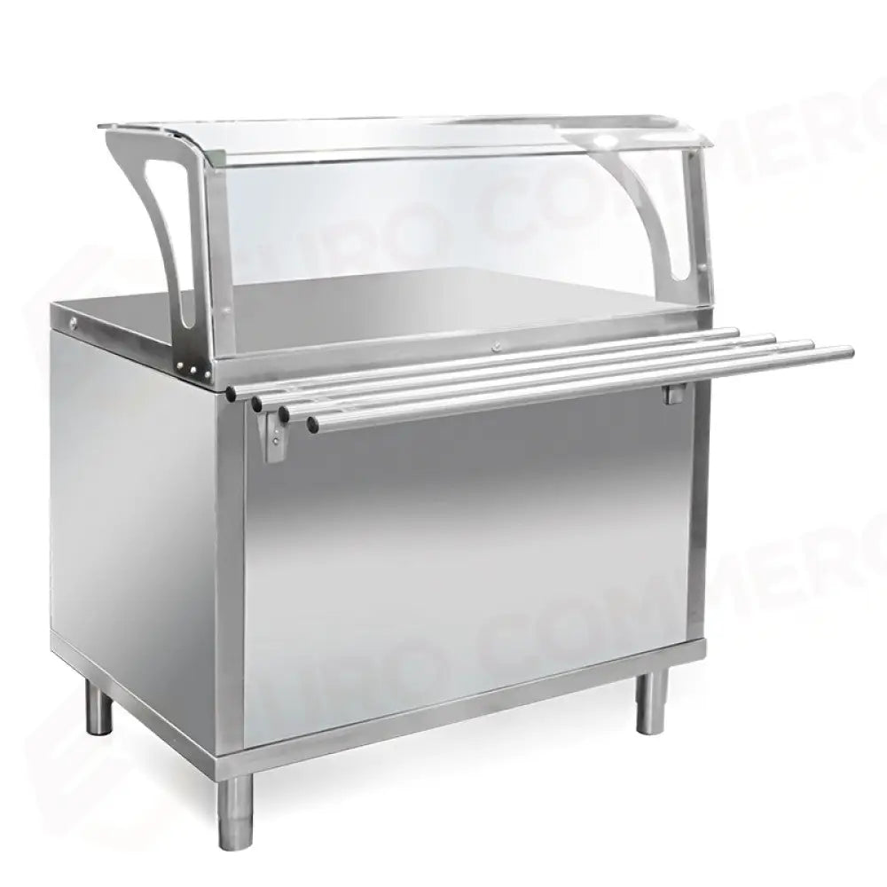 ELEMENTO NEUTRO 3 X GN 1/1 CON PARAFIATO SERVIZIO BAMBINI E BANCALINA SCORRIVASSOI SU PIEDI - 6703NH - METALCARRELLI