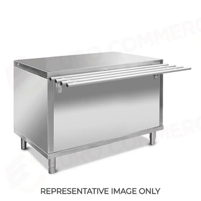 ELEMENTO NEUTRO 3 X GN 1/1, RIPIANO SUPERIORE LISCIO,  BANCALINA SCORRIVASSOI,  SU RUOTE - 6703N-P-RM - METALCARRELLI