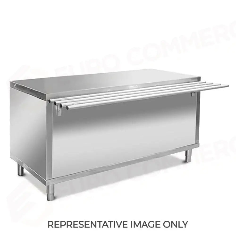 ELEMENTO NEUTRO 4 X GN 1/1 CON BANCALINA MANIGLIA RUOTE 2 FRENATE - 6704N - METALCARRELLI - CARRELLI