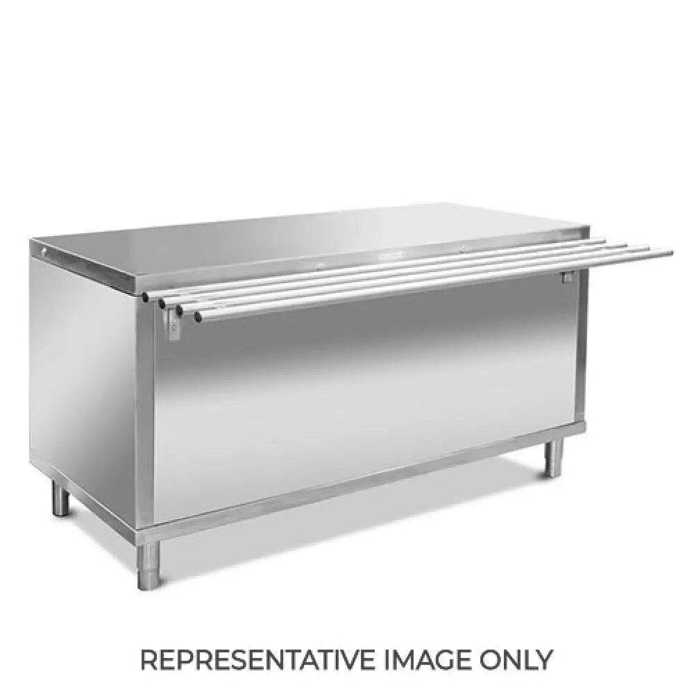 ELEMENTO NEUTRO 4 X GN 1/1 CON BANCALINA MANIGLIA RUOTE 2 FRENATE - 6704N-P-RM - METALCARRELLI - CARRELLI
