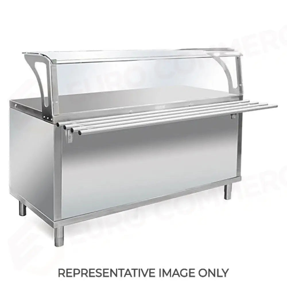 ELEMENTO NEUTRO 4 X GN 1/1 CON PARAFIATO E BANCALINA MANIGLIA RUOTE 2 FRENATE - 6704N-RM - METALCARRELLI - CARRELLI