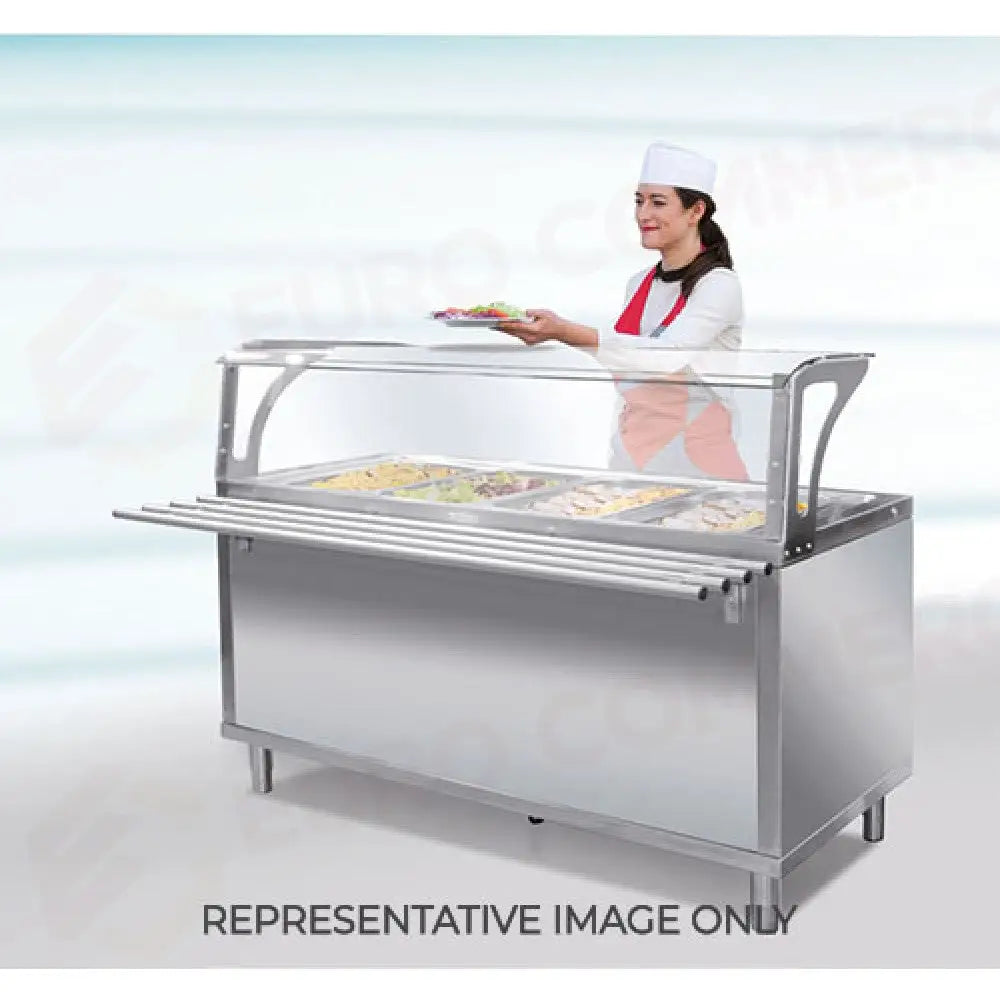 ELEMENTO REFRIGERATO 4 X GN 1/1 CON PARAFIATO E BANCALINA MANIGLIA RUOTE 2 FRENATE - 6704F-RM - METALCARRELLI - CARRELLI