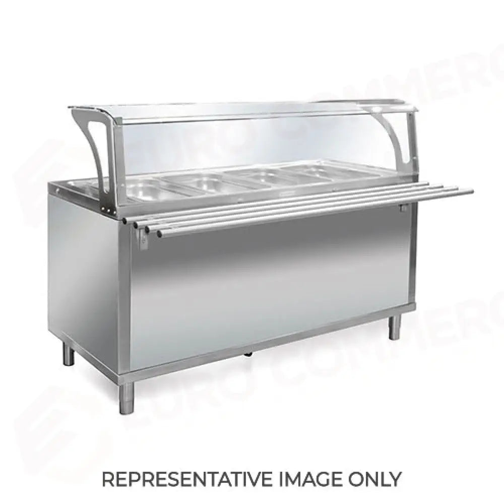 ELEMENTO TERMICO 2 X GN 1/1 CON PARAFIATO E BANCALINA MANIGLIA RUOTE 2 FRENATE - 6702C-RM - METALCARRELLI - CARRELLI
