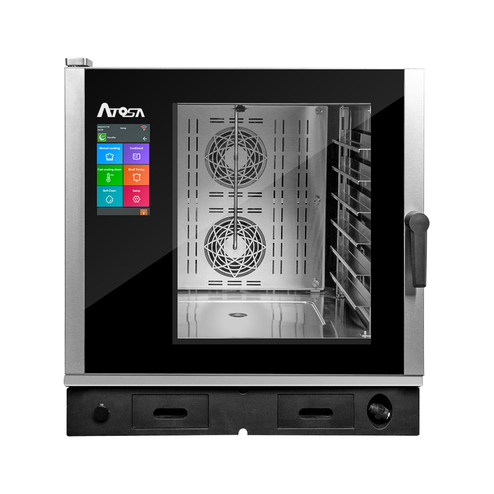 FORNO A CONVEZIONE ATOSA - 6 TEGLIE GN 2/1 - VAPORE DIRETTO - LAVAGGIO INTEGRATO - EPC-0621E2 - ATOSA