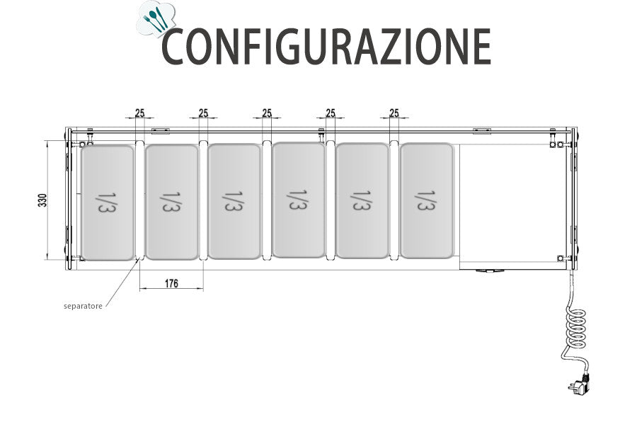 VETRINA PIZZERIA GREEN LINE - ESL3882-GR - ATOSA