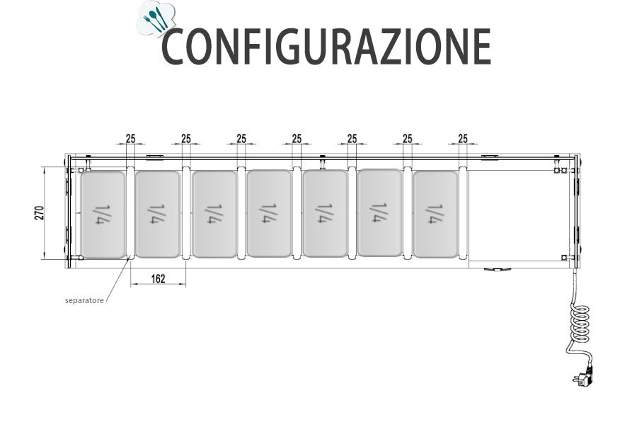 VETRINA PIZZERIA GREEN LINE - ESL3883-GR - ATOSA