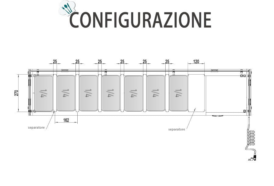 VETRINA PIZZERIA GREEN LINE - ESL3885-GR - ATOSA