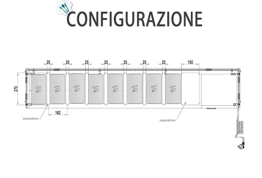 VETRINA PIZZERIA GREEN LINE - ESL3887-GR - ATOSA