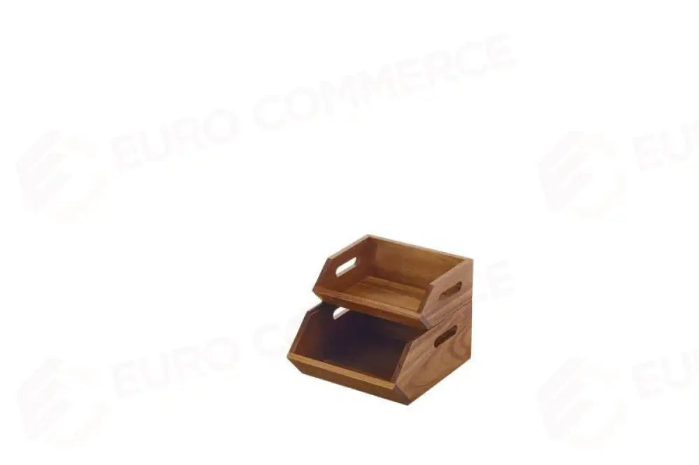 ESPOSITORE BUFFET IN ACACIA NATURALE - 25,4X21X9,4 / 25,4X30,5X13,3 CM - S5085 - LEONE - ESPOSITORI BUFFET IN ACACIA