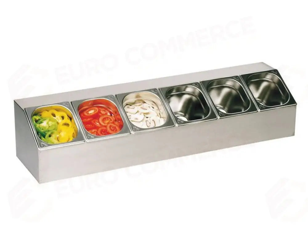 ESPOSITORE GASTRONORM ACCIAIO INOX 6 GN. 1/6 H 150 - ESG616 - KAREL - Attrezzatura
