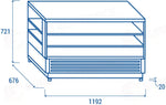 ESPOSITORE ORIZZONTALE REFRIGERATO DA BANCO M1 -1°C/+5°C - RG 1200 - COOL HEAD