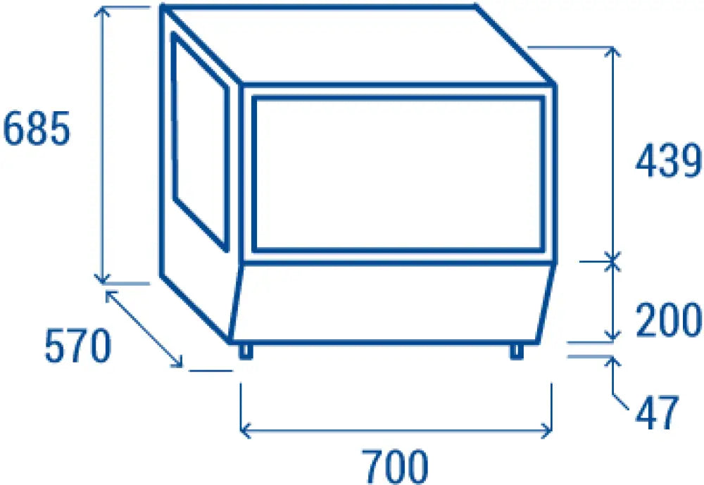 ESPOSITORE REFRIGERATO DA BANCO 120 LT. M2 -1°C/+7°C - RC 120SQ - COOL HEAD