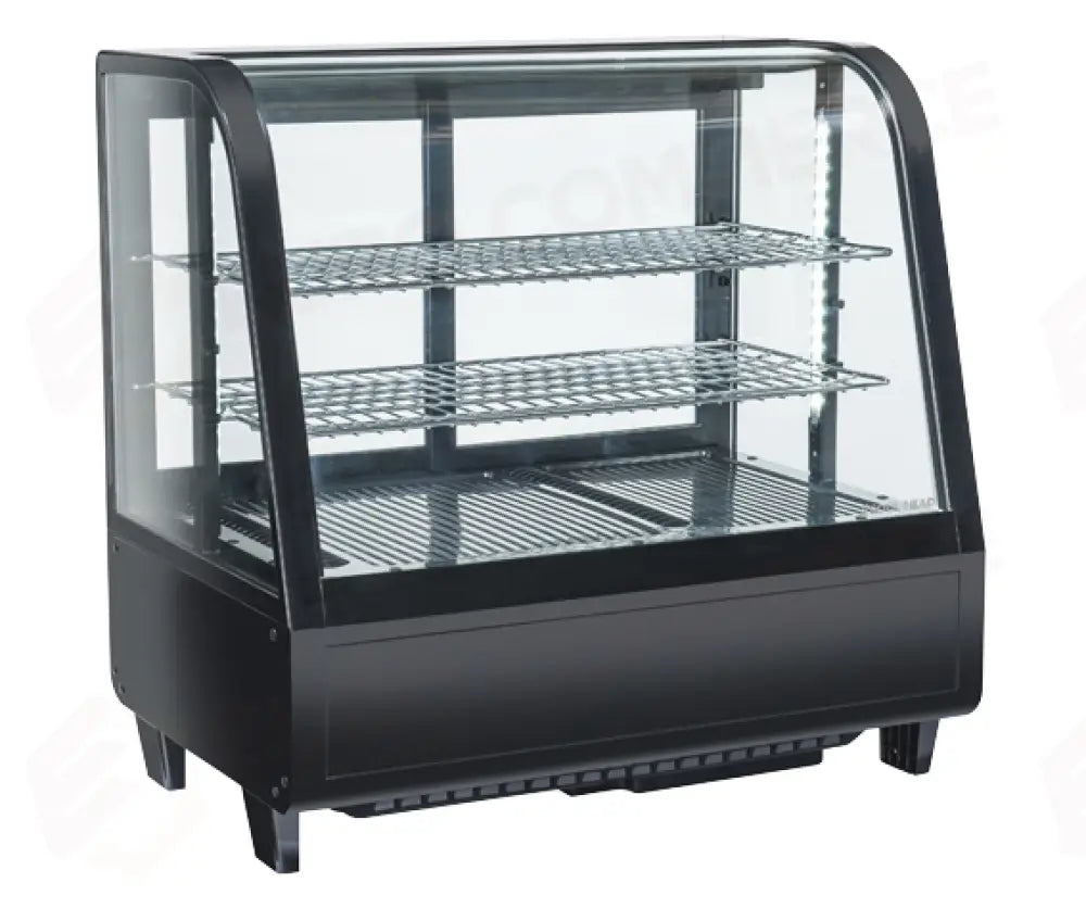 ESPOSITORE REFRIGERATO DA BANCO 120 LT. NERO H1 +1°C/+10°C - RC 100B - COOL HEAD