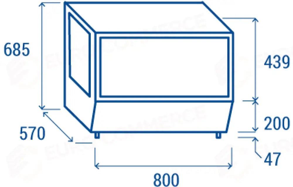ESPOSITORE REFRIGERATO DA BANCO 160 LT. H1 +1°C/+10°C - RC 160SQ - COOL HEAD