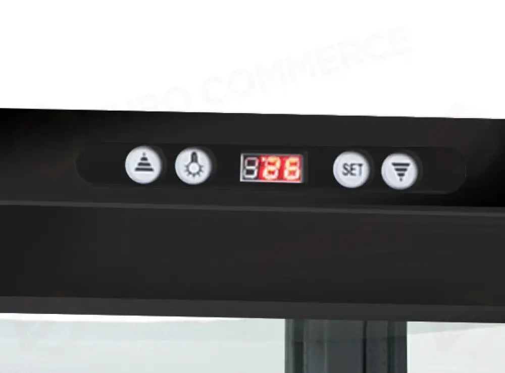 ESPOSITORE REFRIGERATO VERTICALE DA 235 LT. (COLORE NERO) M2 -1°C/+7°C - RC 235B - COOL HEAD