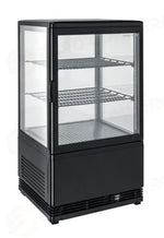 ESPOSITORE REFRIGERATO VERTICALE DA 58 LT. (COLORE NERO) M2 -1°C/+7°C - RC 58B - COOL HEAD