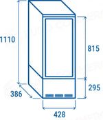 ESPOSITORE REFRIGERATO VERTICALE DA 98 LT. (COLORE BIANCO) M2 -1°C/+7°C - RC 98W - COOL HEAD