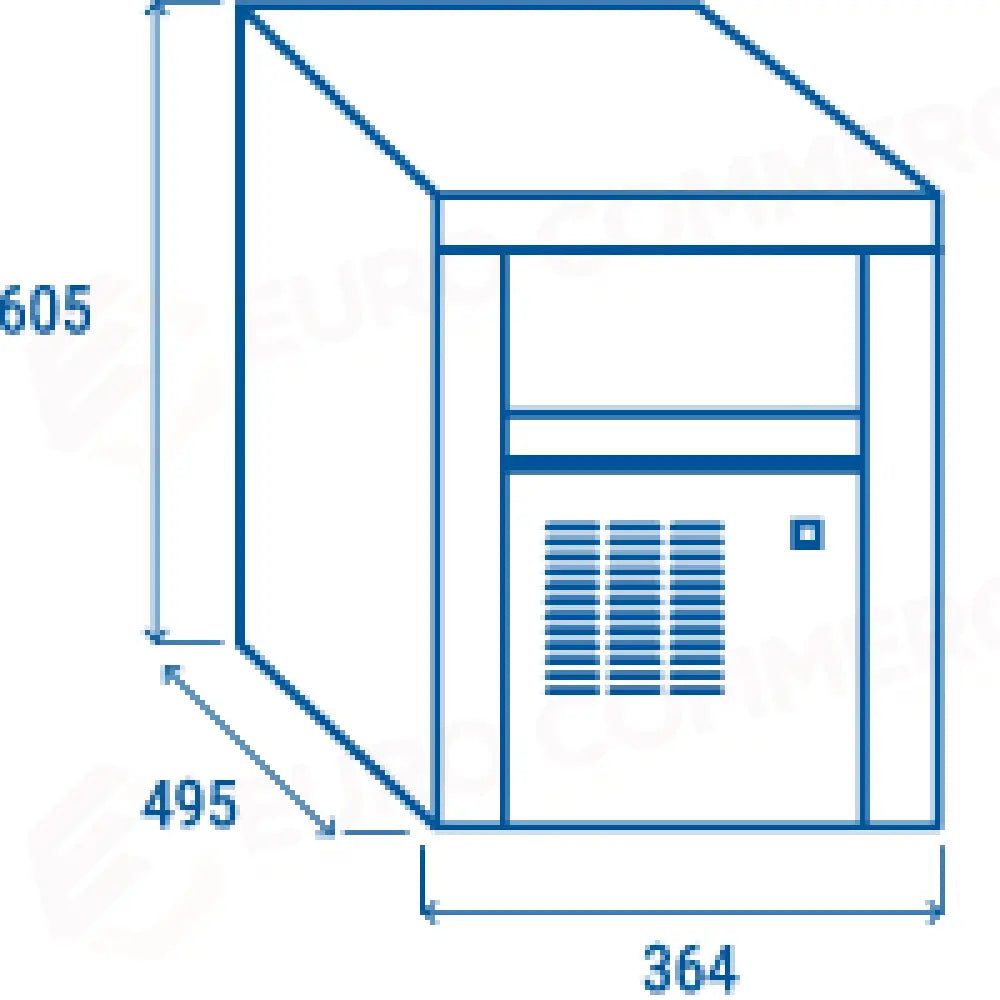 FABBRICATORE DI GHIACCIO COMMERCIALE (25KG IN 24H) 2 – 6 Bar - ICM 25 - COOL HEAD