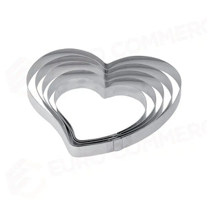 FASCIA INOX A FORMA DI CUORE 220 X 200 X H 20 MM - X35 - PAVONI ITALIA - ATTREZZATURA PROFESSIONALE