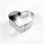 FASCIA INOX LISCIA MONOPORZIONE CUORE 65 X 60 X H 20 MM - X20 - PAVONI ITALIA - ATTREZZATURA PROFESSIONALE