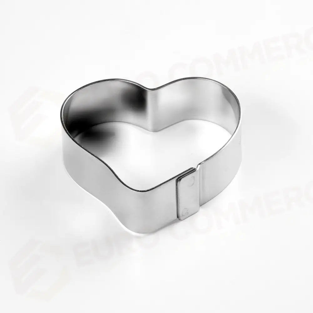 FASCIA INOX LISCIA MONOPORZIONE CUORE 65 X 60 X H 20 MM - X20 - PAVONI ITALIA - ATTREZZATURA PROFESSIONALE