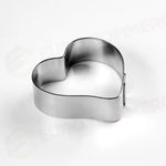 FASCIA INOX LISCIA MONOPORZIONE CUORE 65 X 60 X H 20 MM - X20 - PAVONI ITALIA - ATTREZZATURA PROFESSIONALE