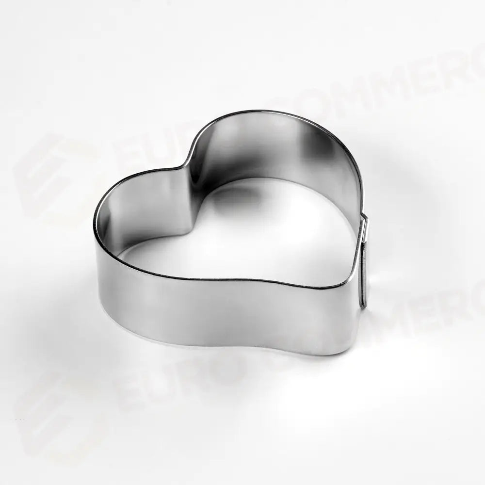 FASCIA INOX LISCIA MONOPORZIONE CUORE 65 X 60 X H 20 MM - X20 - PAVONI ITALIA - ATTREZZATURA PROFESSIONALE