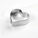 FASCIA INOX LISCIA MONOPORZIONE CUORE 65 X 60 X H 20 MM - X20 - PAVONI ITALIA - ATTREZZATURA PROFESSIONALE