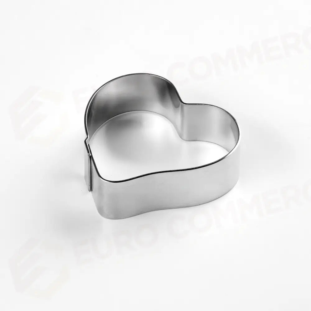 FASCIA INOX LISCIA MONOPORZIONE CUORE 65 X 60 X H 20 MM - X20 - PAVONI ITALIA - ATTREZZATURA PROFESSIONALE