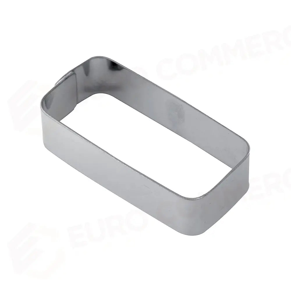 FASCIA INOX LISCIA MONOPORZIONE RETTANGOLARE 80 X 40 X H 20 MM - X19 - PAVONI ITALIA - ATTREZZATURA PROFESSIONALE