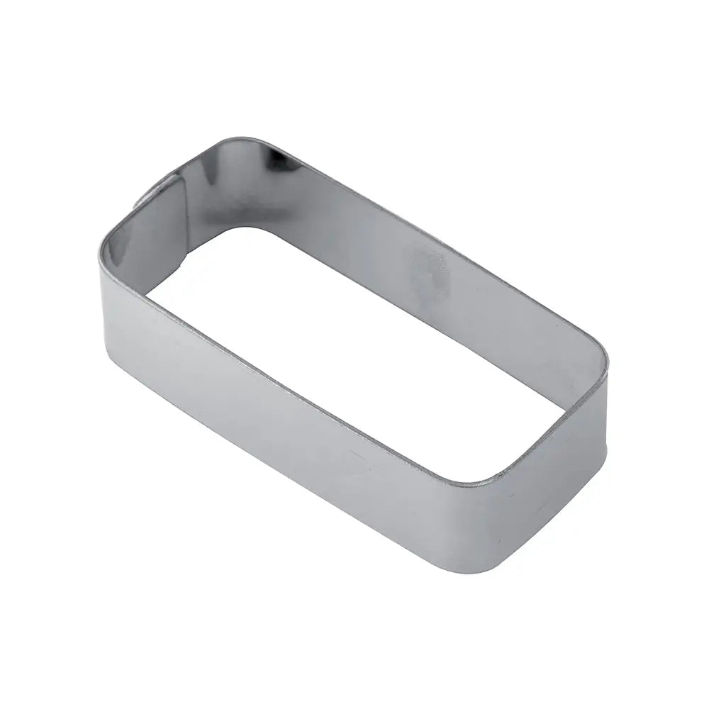 FASCIA INOX LISCIA MONOPORZIONE RETTANGOLARE 80 X 40 X H 20 MM - X19 - PAVONI ITALIA - ATTREZZATURA PROFESSIONALE