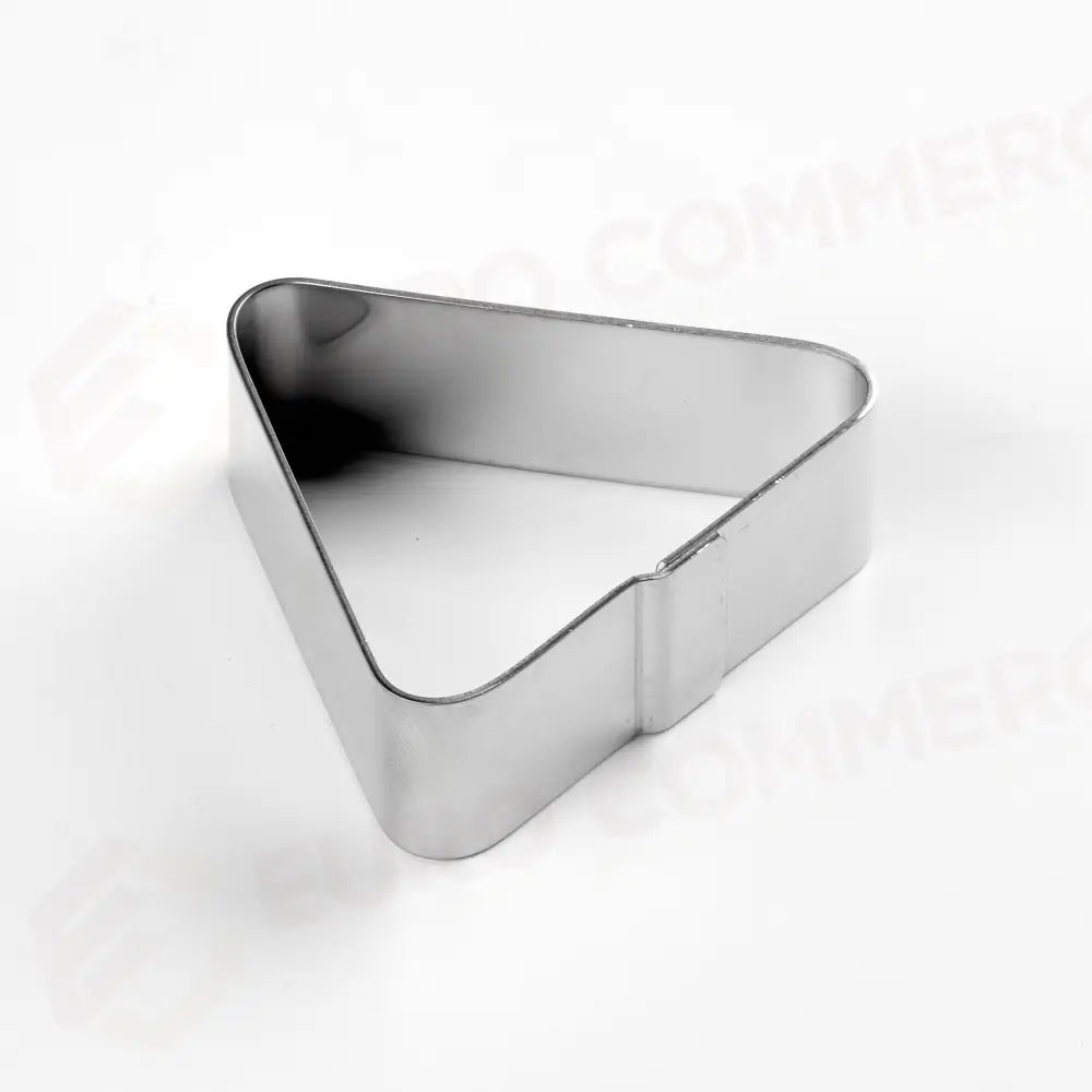 FASCIA INOX LISCIA MONOPORZIONE TRIANGOLARE 75 X 65 X H 20 MM - X22 - PAVONI ITALIA - ATTREZZATURA PROFESSIONALE