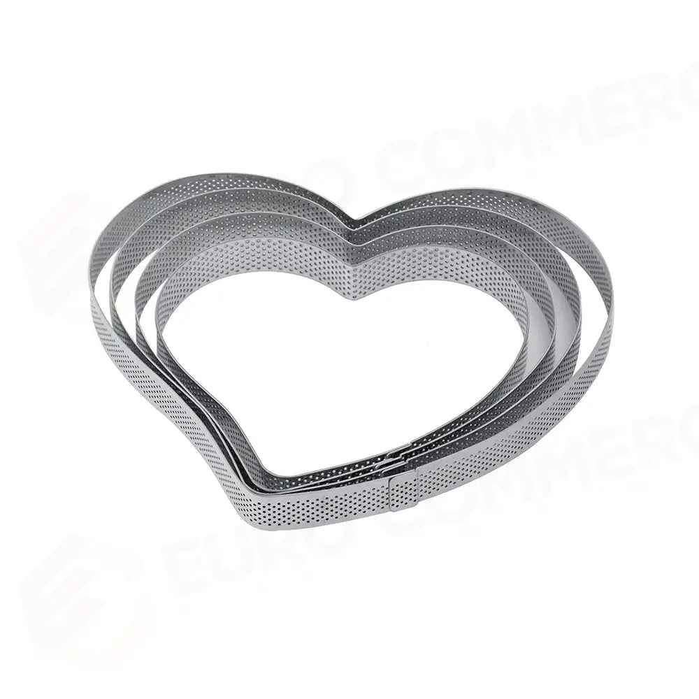 FASCIA INOX MICROFORATA A FORMA DI CUORE 160 X 150 X H 20 MM - 2/4 PORZIONI - XF25 - PAVONI ITALIA - ATTREZZATURA
